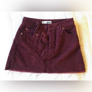 Moro TopShop Corduroy Mini Skirt